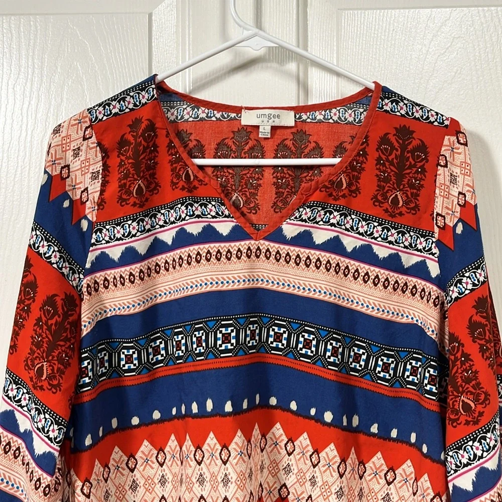 Umgee Women’s Long Sleeve Top Size Large - Picture 2 of 6